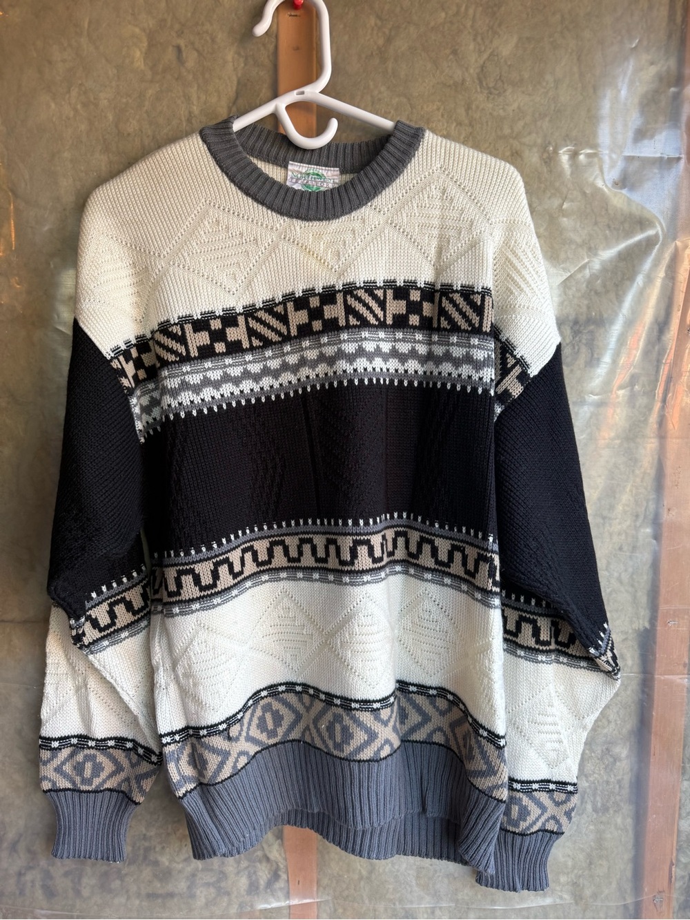 Northwest Territory Men's Crewneck Sweater in Black, White & Gray